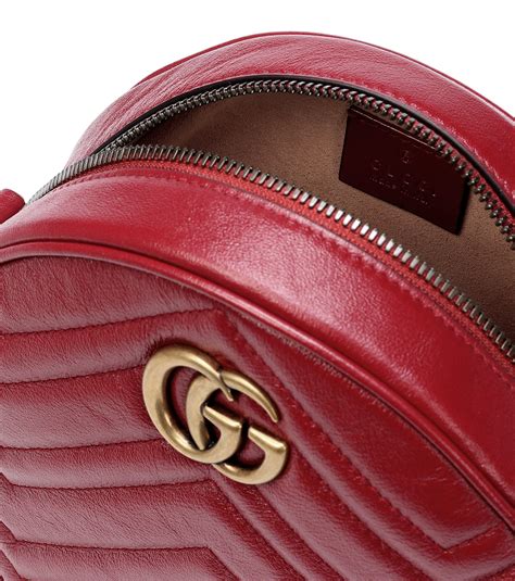 gucci marmont shoulder red leather cross body bag|authentic Gucci Marmont crossbody bag.